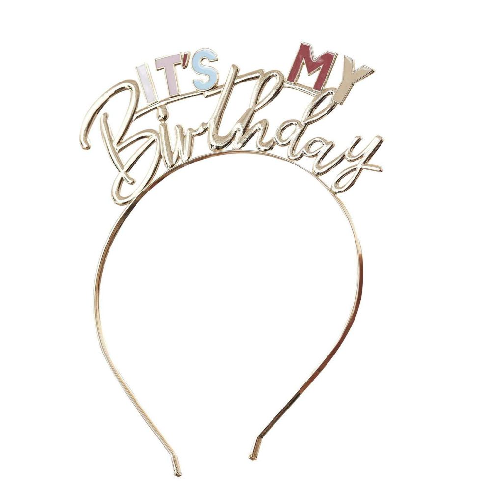 Party Hats, Sashes & Dress Up |   It’s My Birthday Metal Headband Party Accessories Party Hats, Sashes & Dress Up