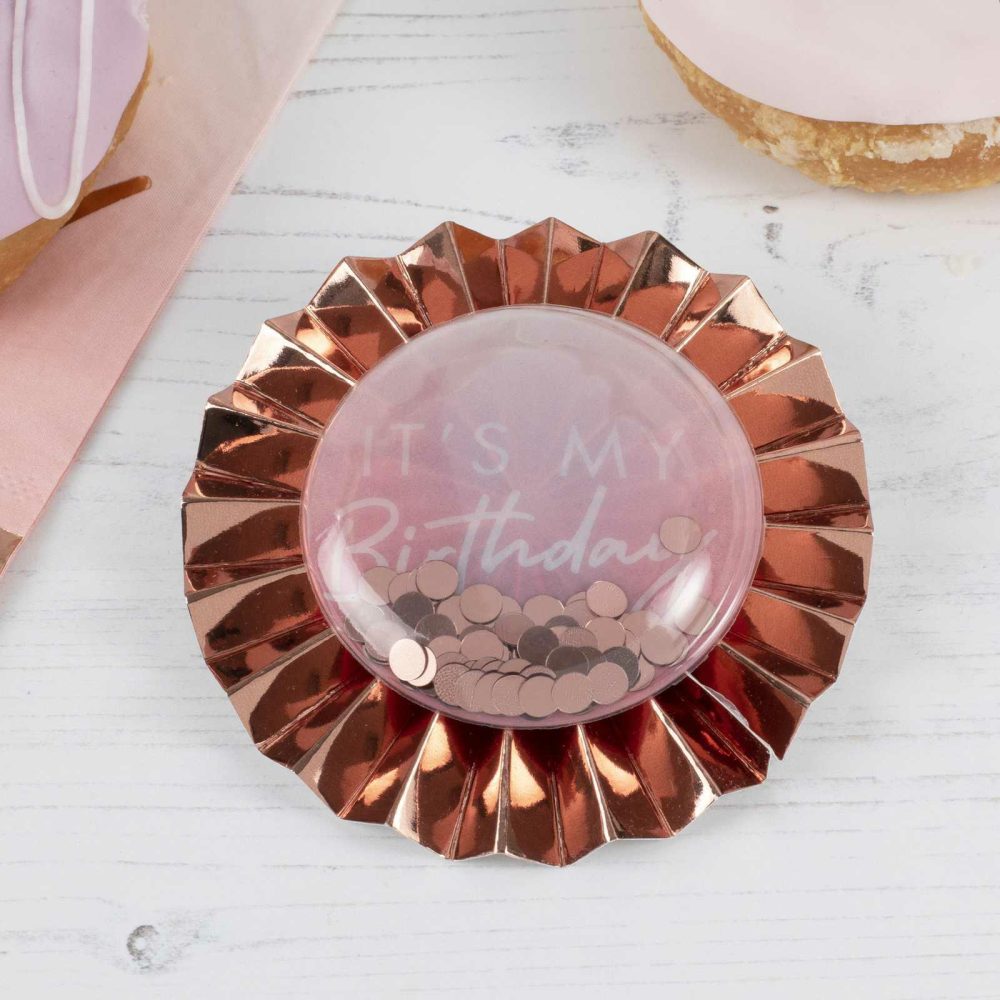 Party Hats, Sashes & Dress Up |   It’s My Birthday Rose Gold Bubble Badge Party Accessories Party Hats, Sashes & Dress Up