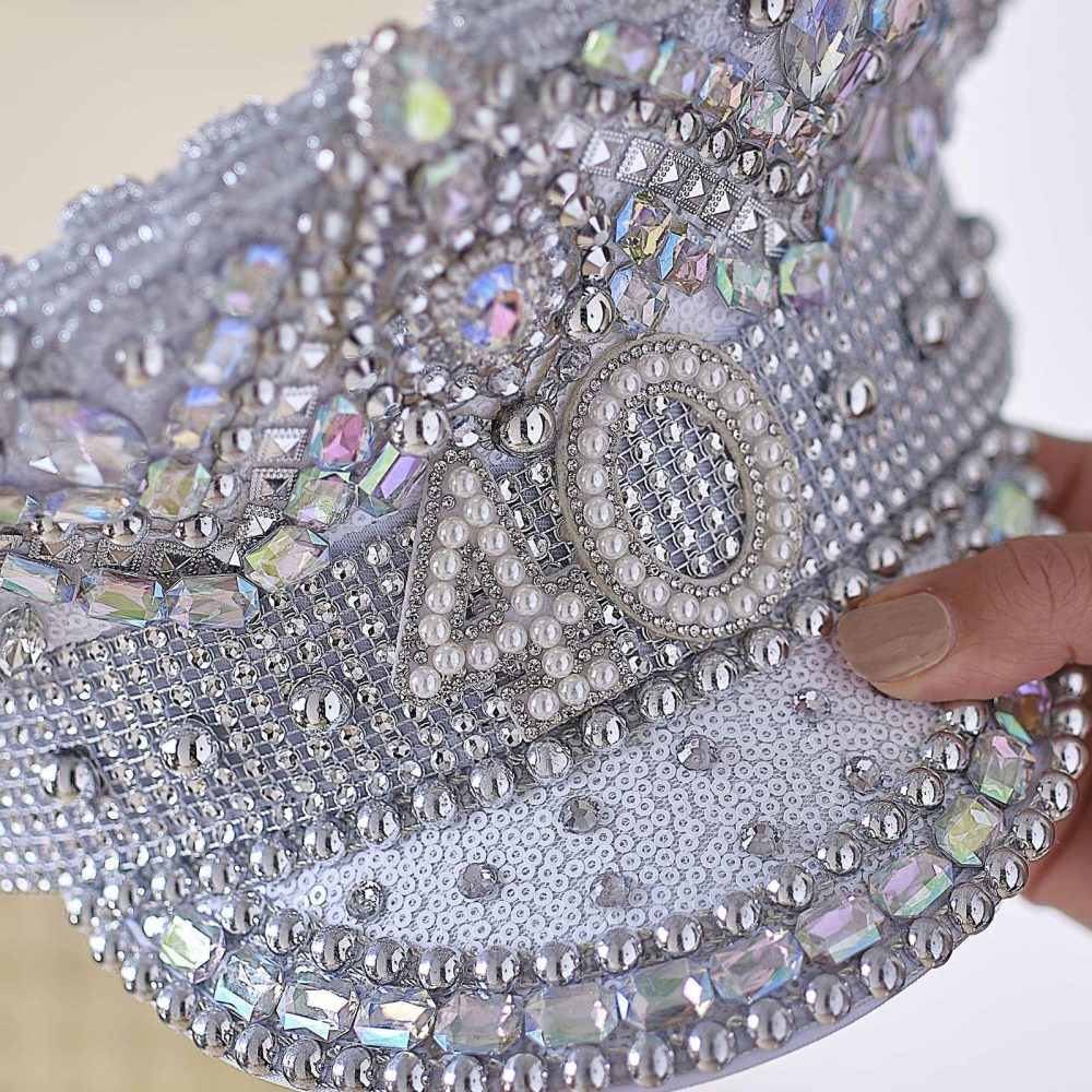 Party Hats, Sashes & Dress Up |   Rhinestone & Pearl Embellished 40Th Birthday Hat Party Accessories Party Hats, Sashes & Dress Up