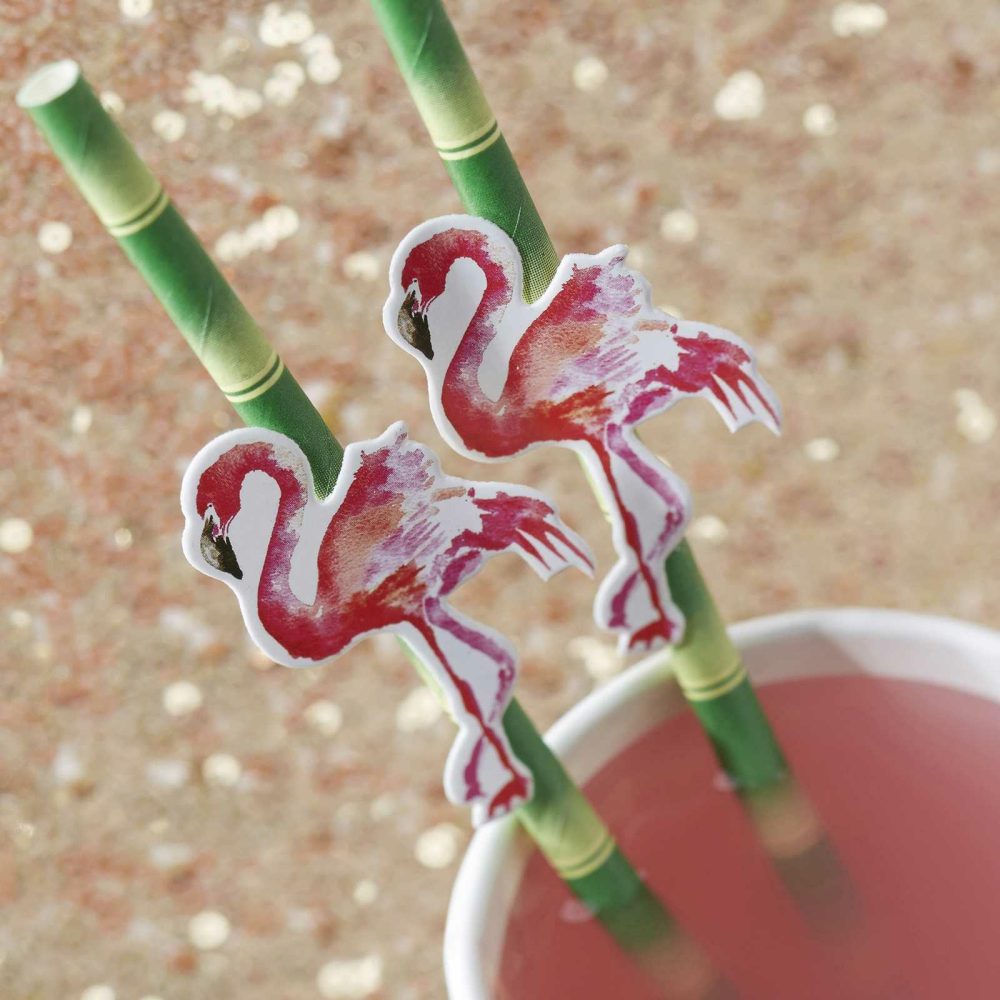 Party Straws |   Flamingo Paper Straws – Flamingo Fun Party Tableware Party Straws