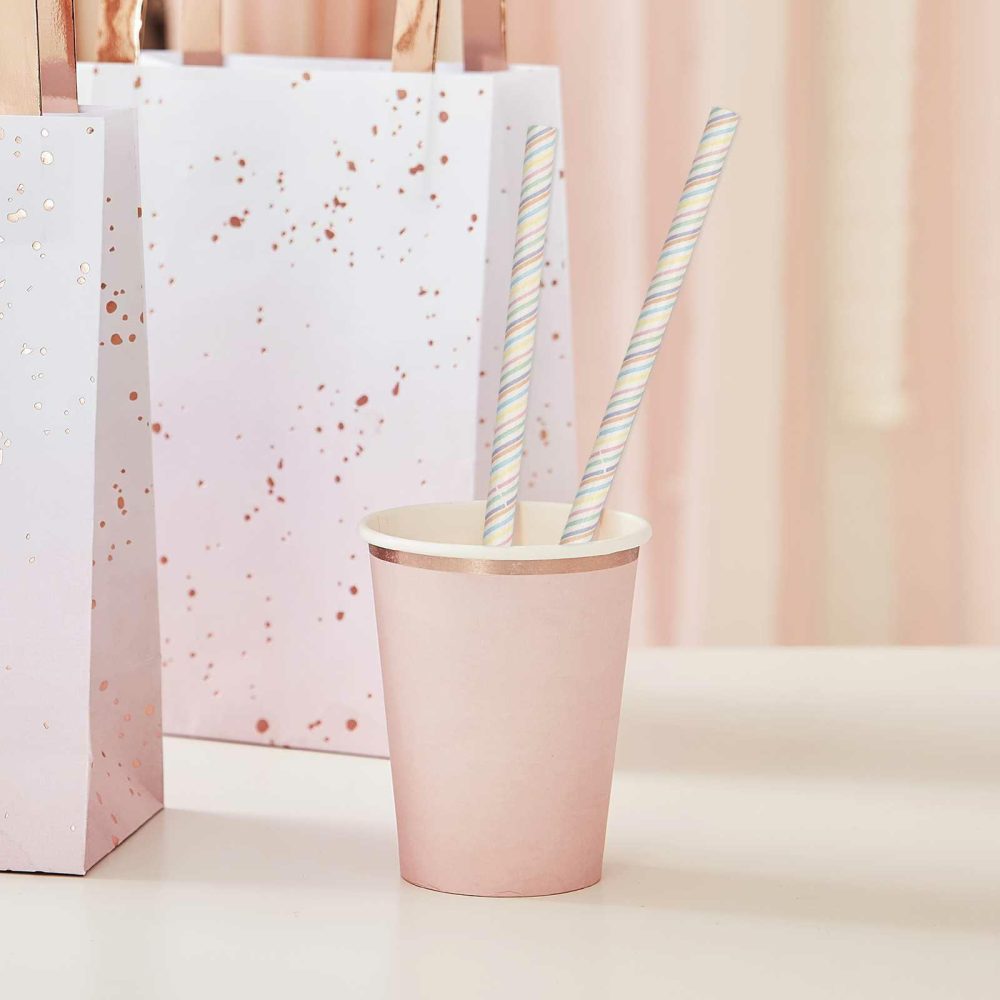 Party Straws |   Pastel Stripe Paper Straws Party Straws Party Straws