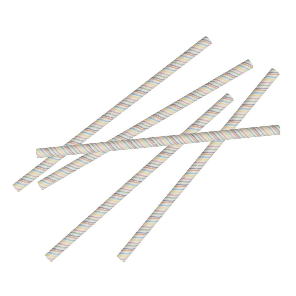 Party Straws |   Pastel Stripe Paper Straws Party Straws Party Straws