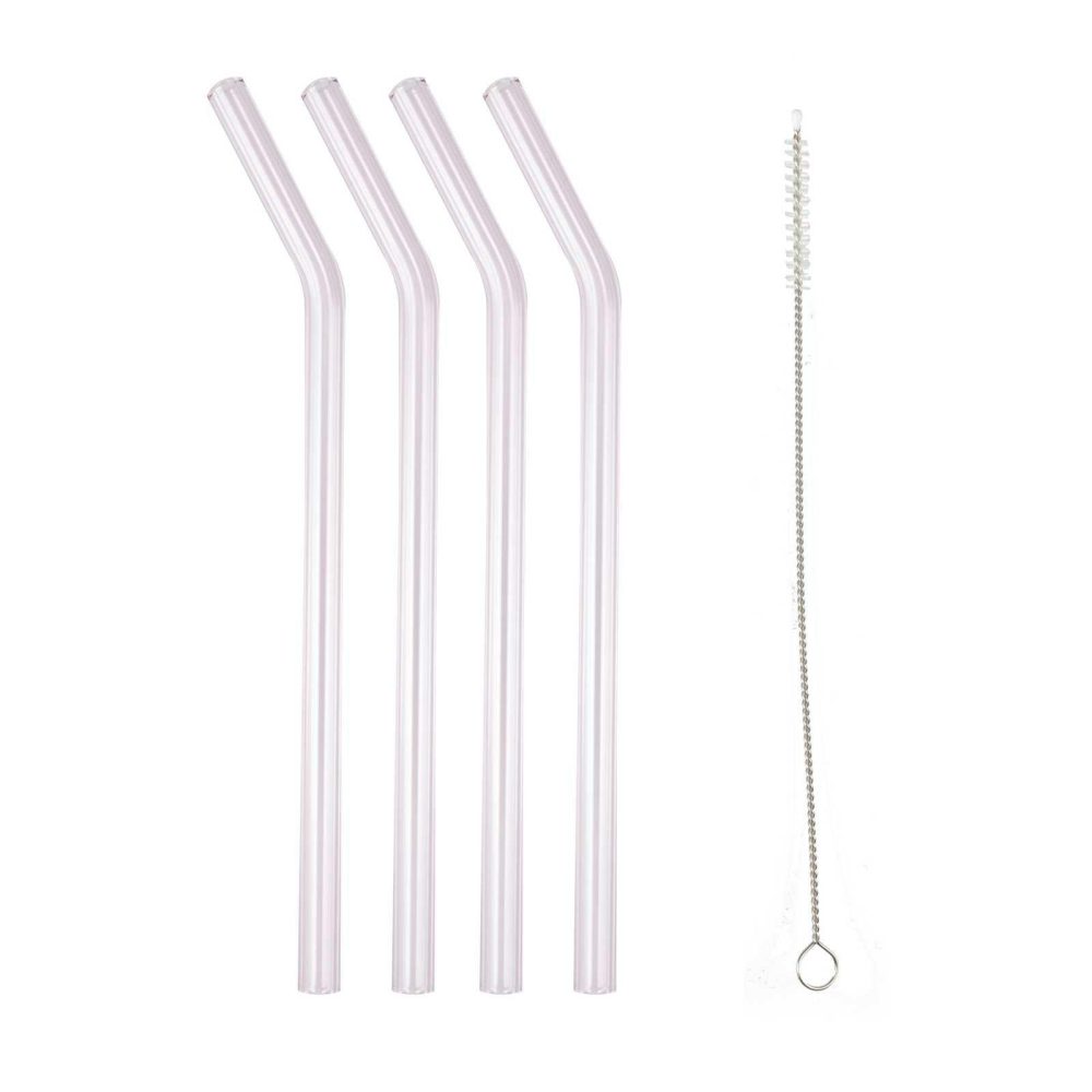 Party Straws |   Pink Glass Reusable Straws Party Straws Party Straws