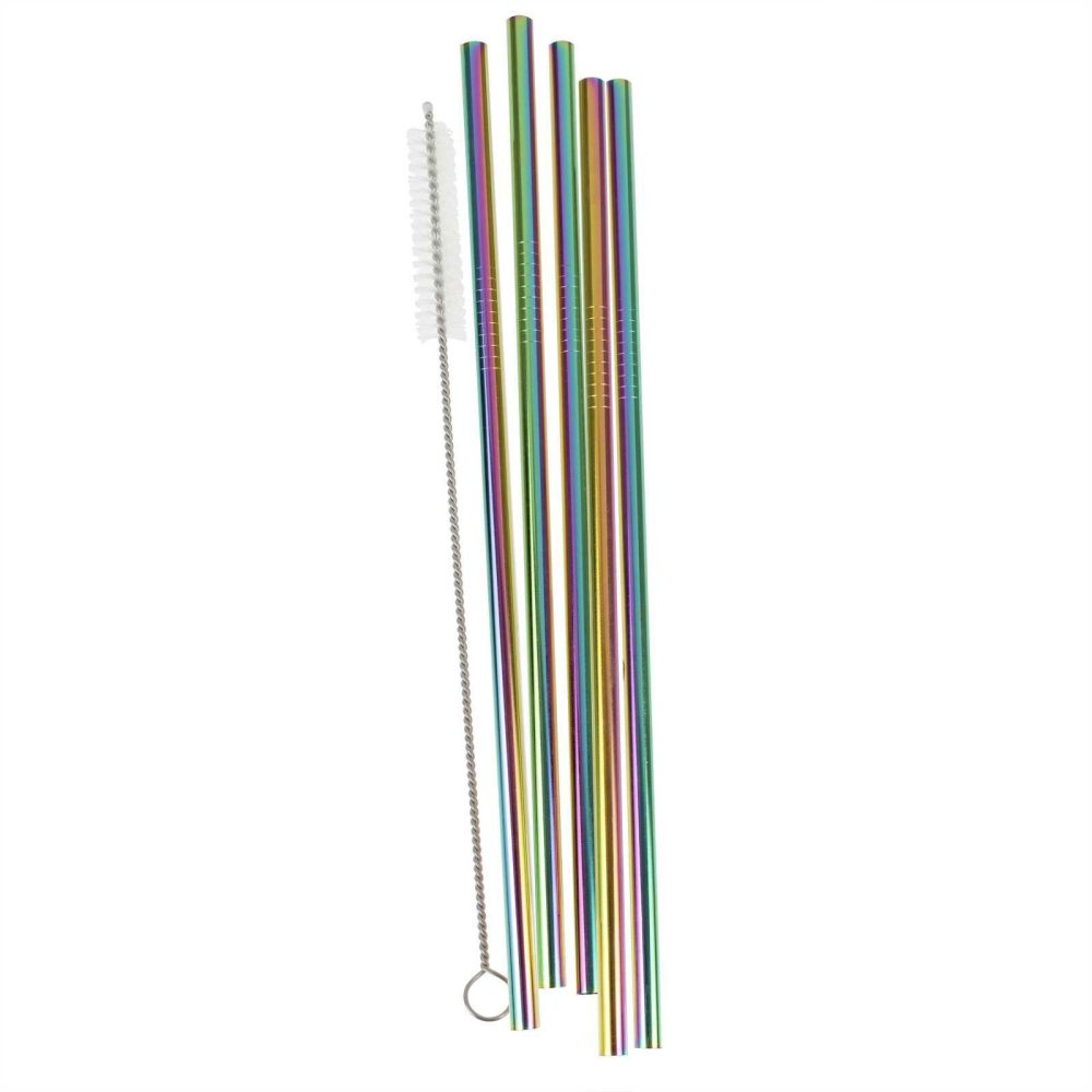 Party Straws |   Rainbow Stainless Steel Straws Party Straws Party Straws