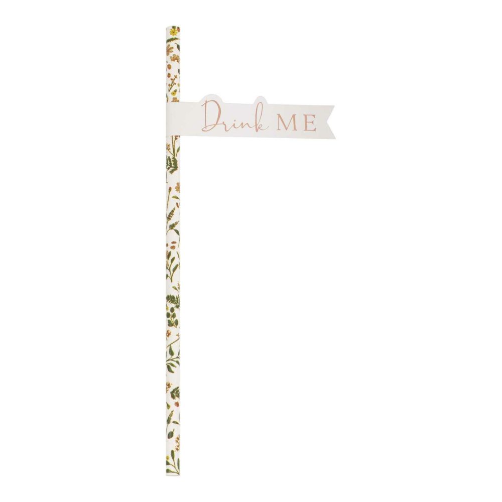 Party Straws |   Tea Party Flag Paper Straws Party Straws Party Straws