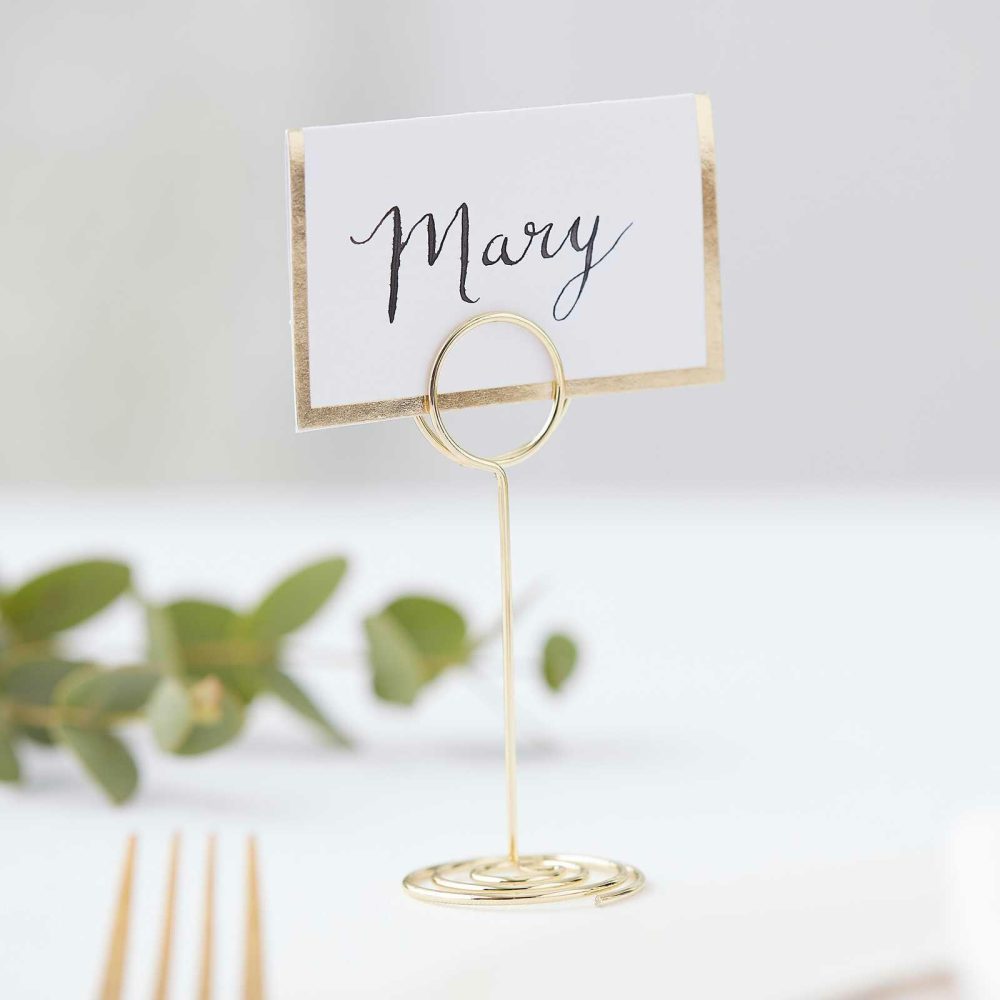 Photo Frames |   Gold Photo & Table Number Holder Homeware Photo Frames