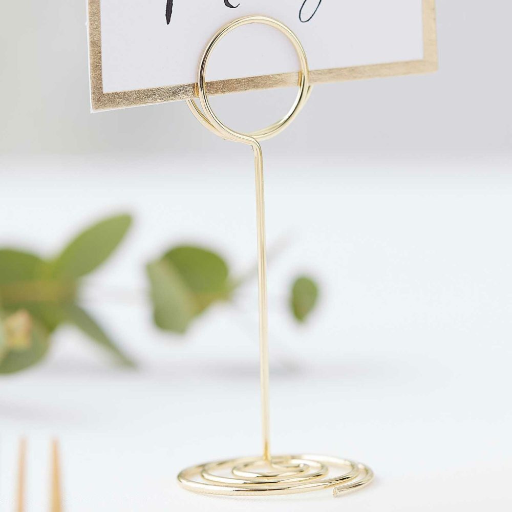 Photo Frames |   Gold Photo & Table Number Holder Homeware Photo Frames