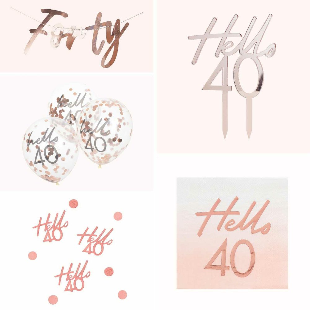 Room Decorations |   Rose Gold 40Th Birthday Decorations Kit Party Decorations Room Decorations