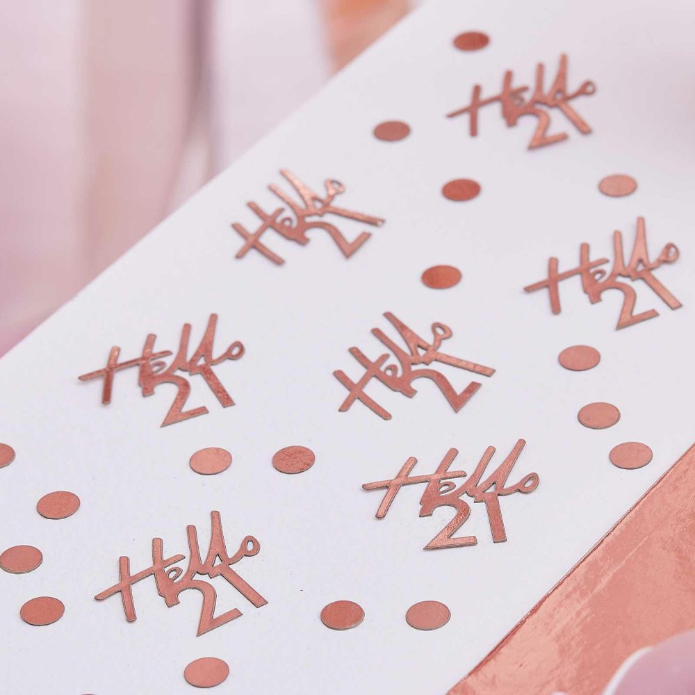 Table Confetti |   21St Rose Gold Birthday Confetti Party Decorations Table Confetti