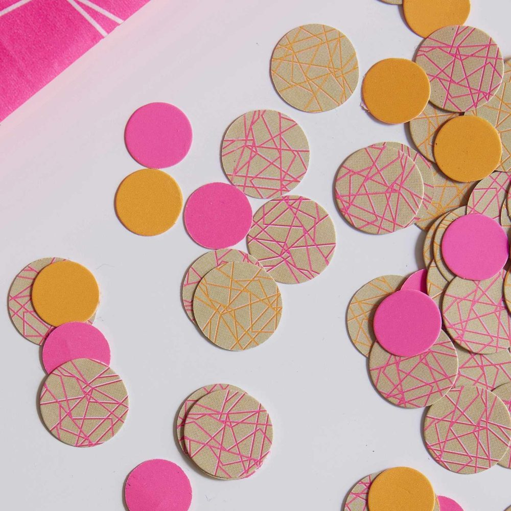 Table Confetti |   Neon Geometric Table Confetti – Neon Birthday Party Decorations Table Confetti