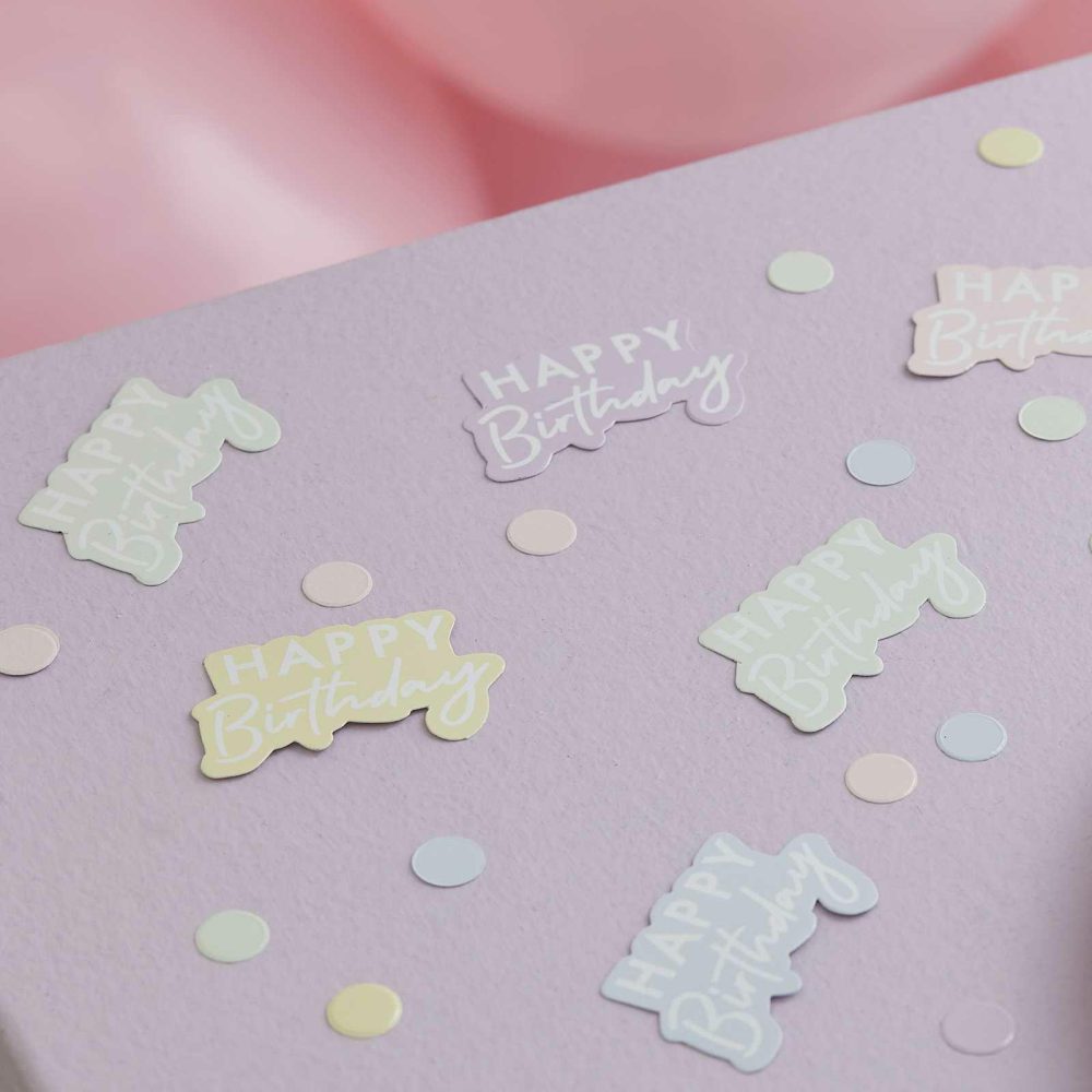 Table Confetti |   Pastel Happy Birthday Table Confetti Party Decorations Table Confetti