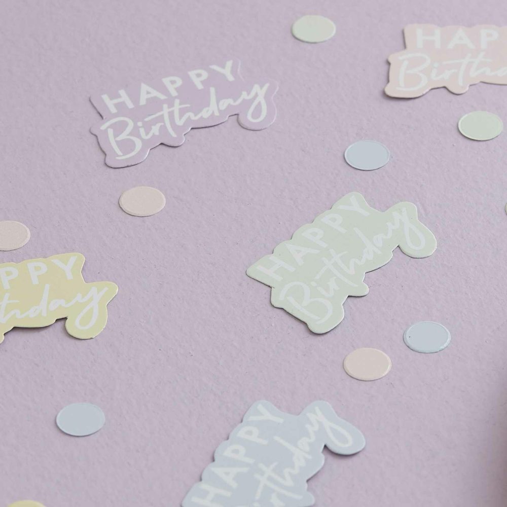 Table Confetti |   Pastel Happy Birthday Table Confetti Party Decorations Table Confetti