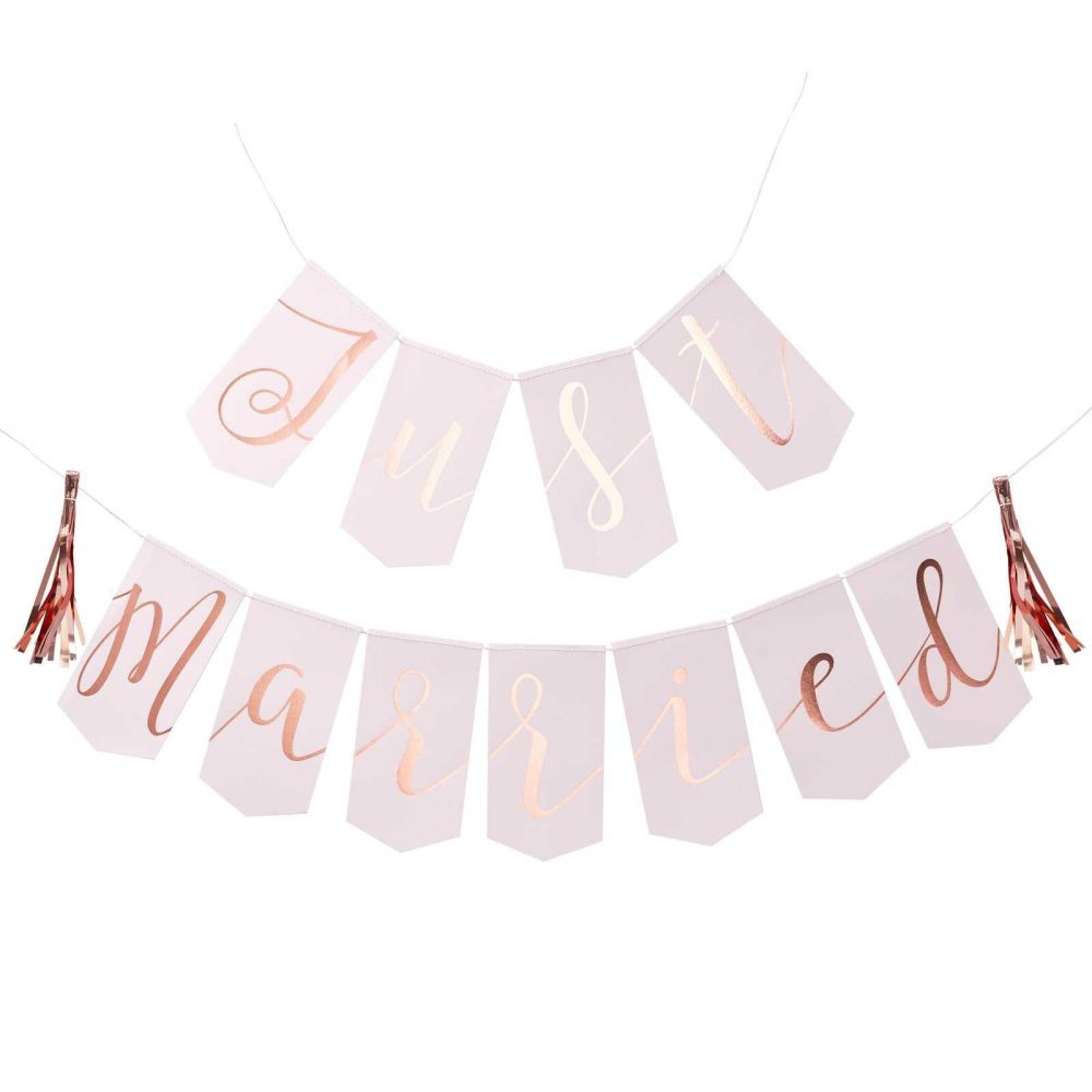 Wedding Bunting |   Just Married Flag Bunting Wedding Bunting Wedding Bunting