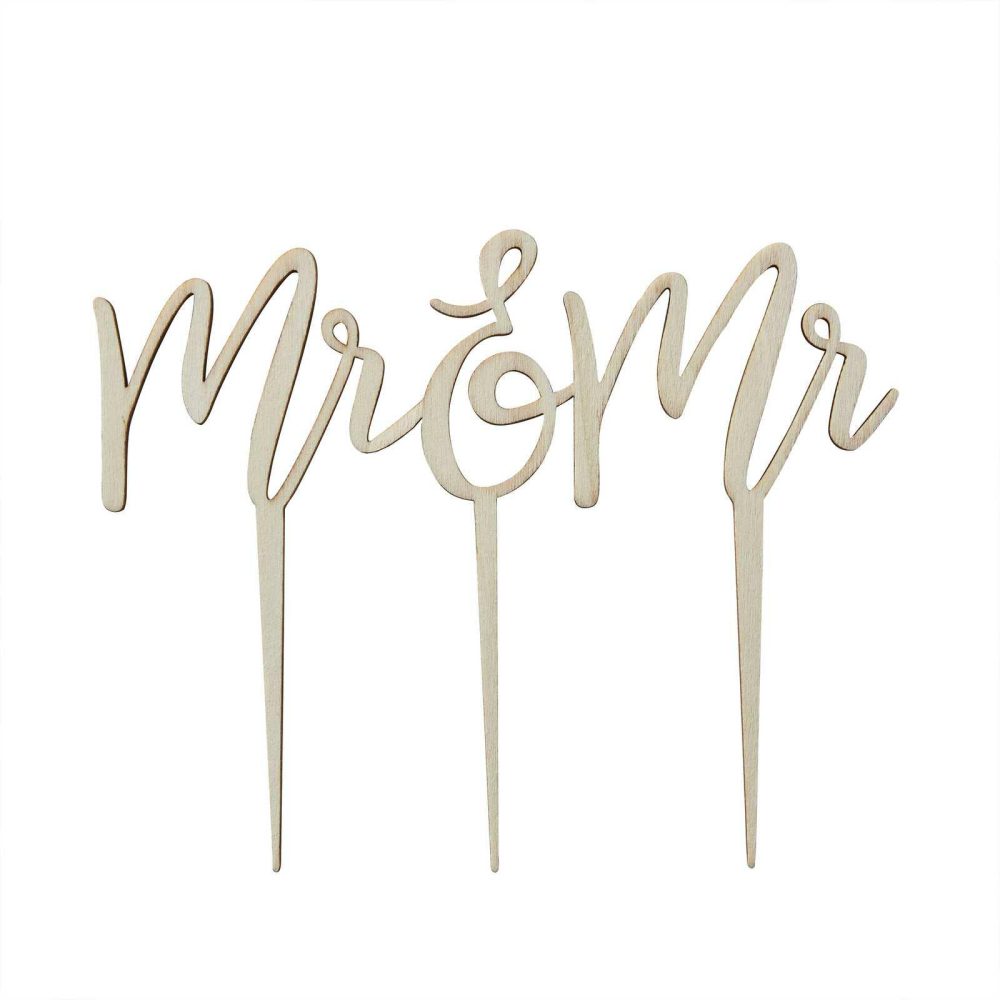 Wedding Cake Stands & Toppers |   Wooden Mr & Mr Cake Topper Wedding Cake Accessories Wedding Cake Stands & Toppers