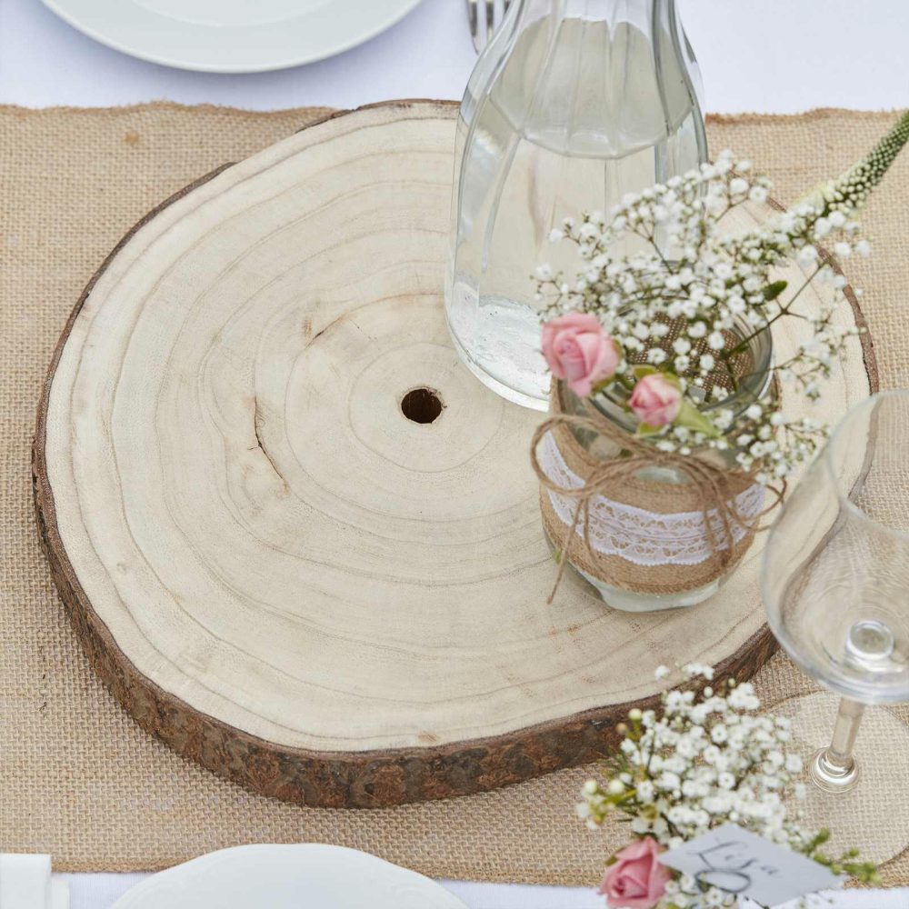 Wedding Centrepieces |   Wooden Slice Wedding Centrepiece Wedding Centrepieces Wedding Centrepieces