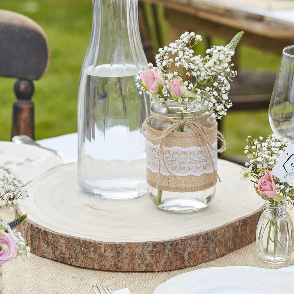 Wedding Centrepieces |   Wooden Slice Wedding Centrepiece Wedding Centrepieces Wedding Centrepieces