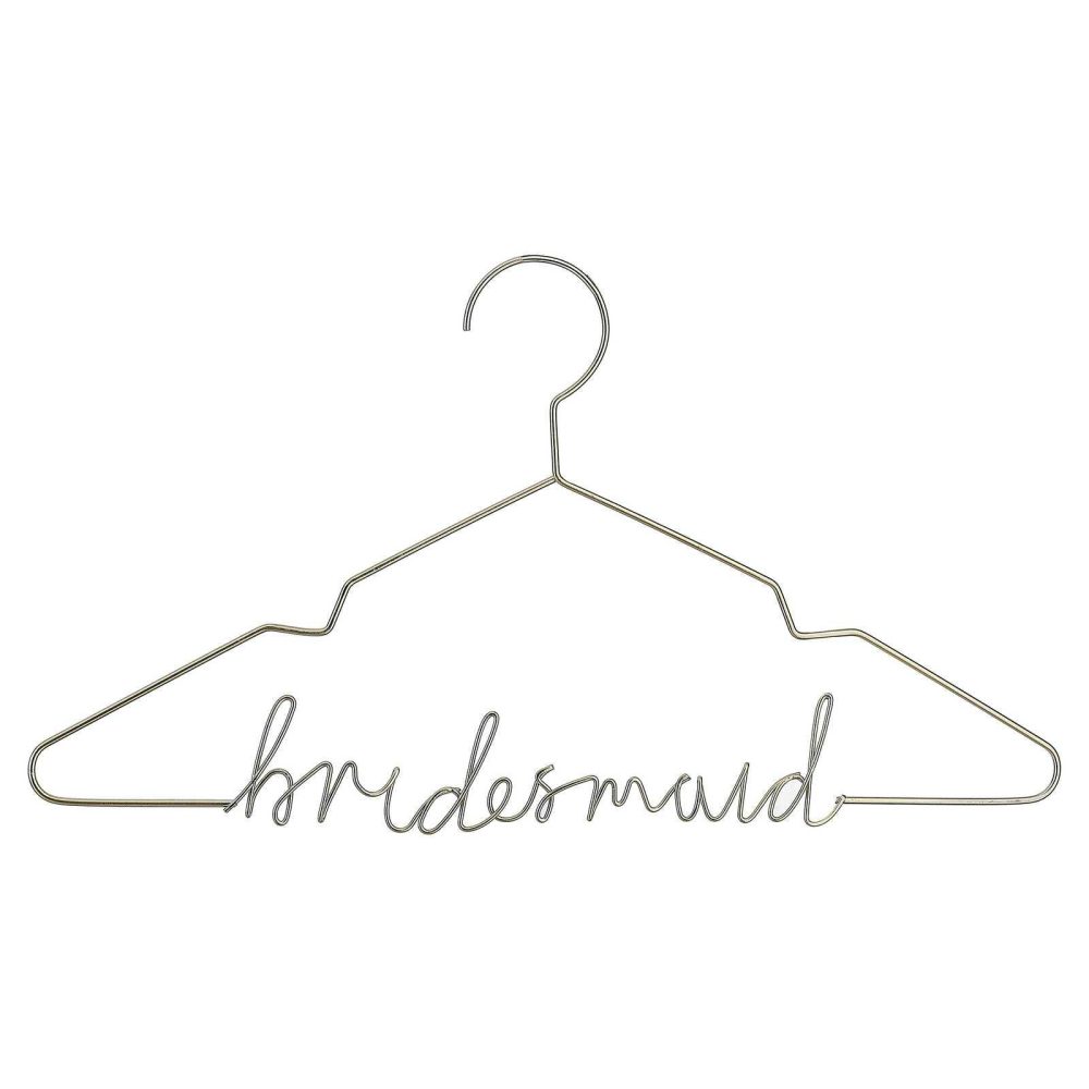 Wedding Dressing Gowns |   Gold Metal Bridesmaid Hanger Wedding Details Wedding Dressing Gowns