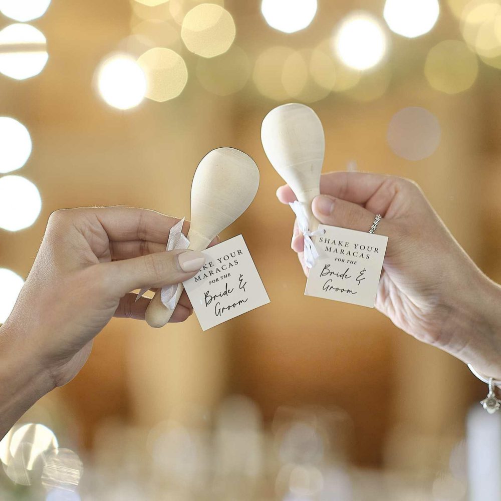 Wedding Favours |   Wooden Wedding Favours Maracas Wedding Favours