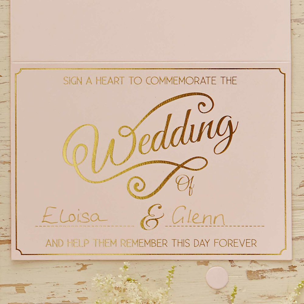 Wedding Guest Books |   Heart Guest Book A3 Poster – Pastel Perfection Wedding Guest Books Wedding Guest Books