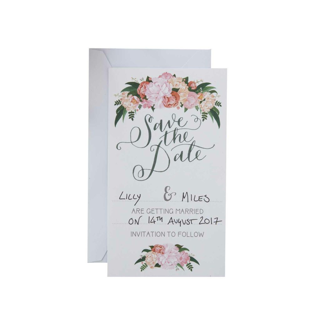 Wedding Invitations |   Hand Illustrated Floral Save The Date Cards – Boho Wedding Invitations Wedding Invitations