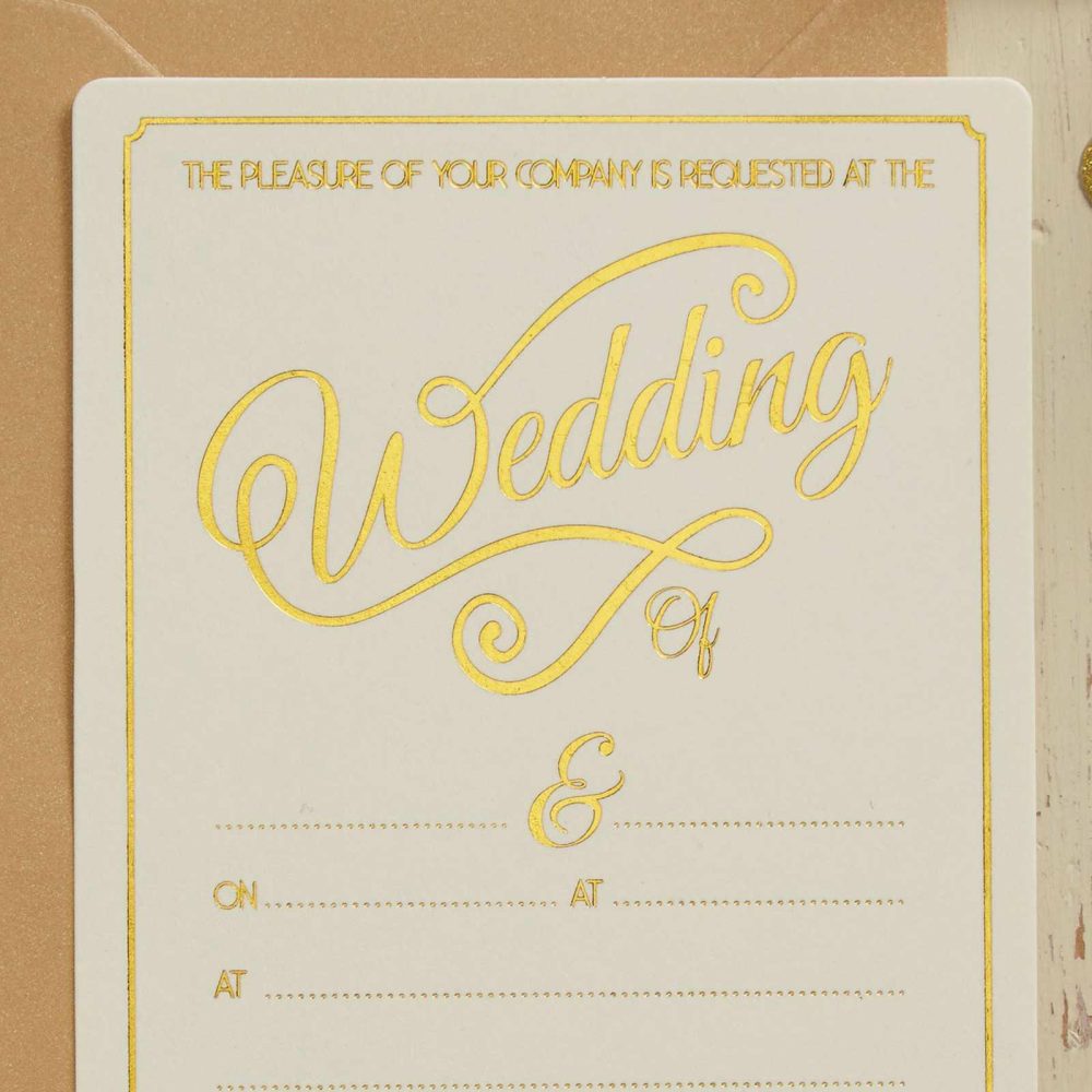 Wedding Invitations |   Ivory & Gold Foiled Wedding Invitations – Metallic Perfection Wedding Invitations Wedding Invitations