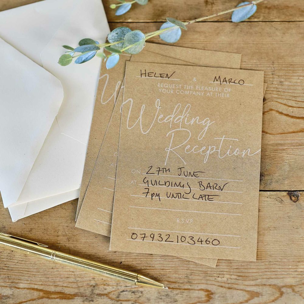 Wedding Invitations |   Kraft Evening Wedding Reception Invitations Wedding Invitations Wedding Invitations