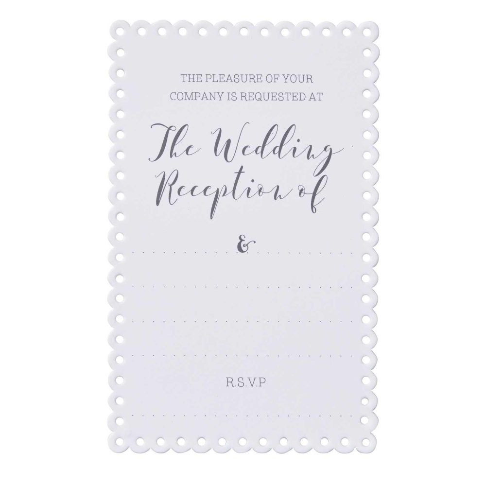 Wedding Invitations |   Scalloped Evening Invitations – Beautiful Botanics Wedding Invitations Wedding Invitations