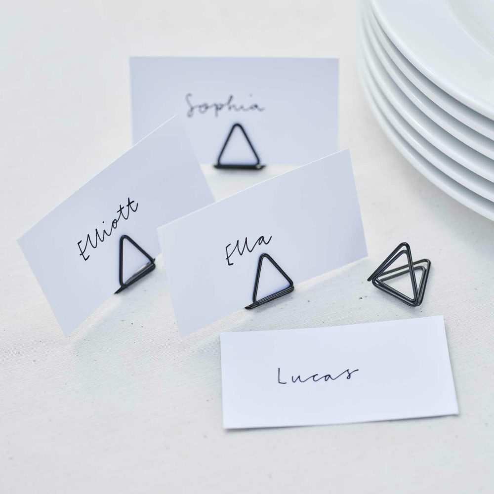 Wedding Place Cards & Holders |   Black Wire Place Card Holders Wedding Place Cards & Holders Wedding Place Cards & Holders