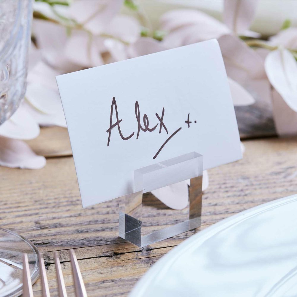 Wedding Place Cards & Holders |   Clear Acrylic Place Card Holders Wedding Table Decorations Wedding Place Cards & Holders