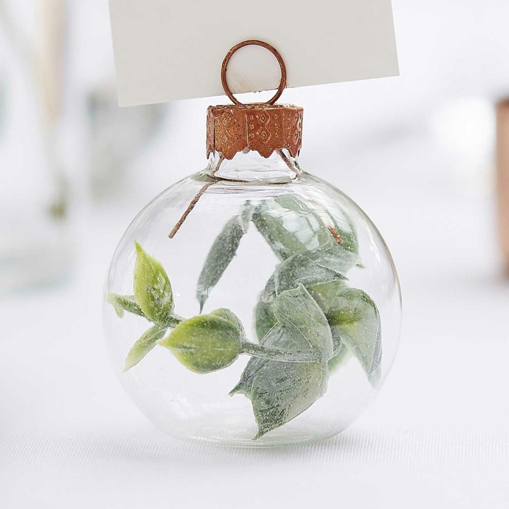 Wedding Place Cards & Holders |   Eucalyptus Bauble Wedding Place Card Holders Wedding Place Cards & Holders Wedding Place Cards & Holders