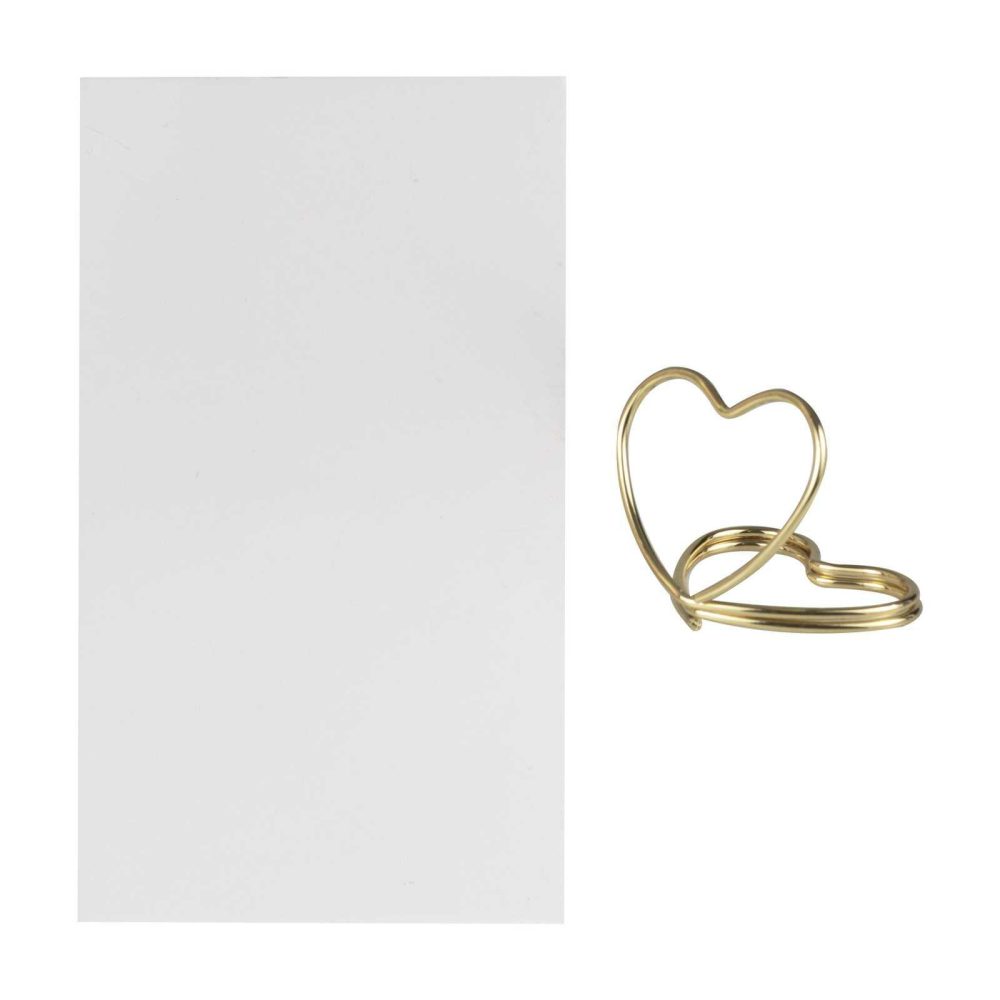 Wedding Place Cards & Holders |   Gold Metal Heart Wedding Place Card Holders Wedding Place Cards & Holders Wedding Place Cards & Holders