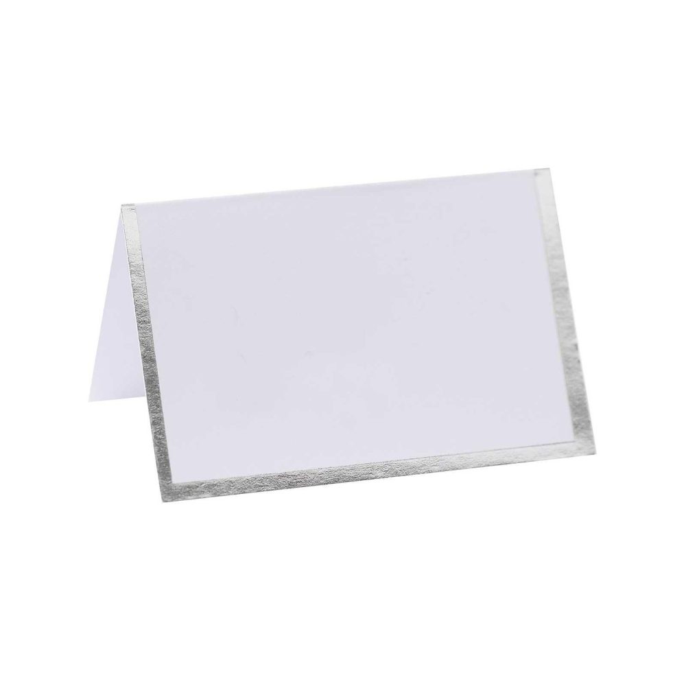 Wedding Place Cards & Holders |   Silver Foiled Wedding Place Cards Wedding Place Cards & Holders Wedding Place Cards & Holders