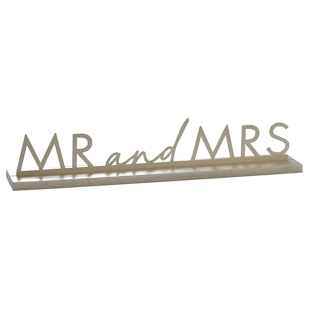 Wedding Signs |   Gold Metal Mr And Mrs Sign Wedding Chair Decorations Wedding Chair Decorations