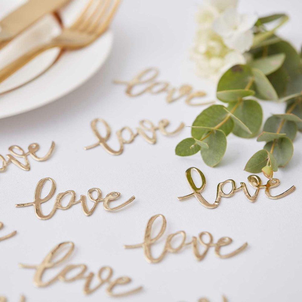 Wedding Table Confetti |   Gold Love Table Confetti Wedding Table Confetti Wedding Table Confetti