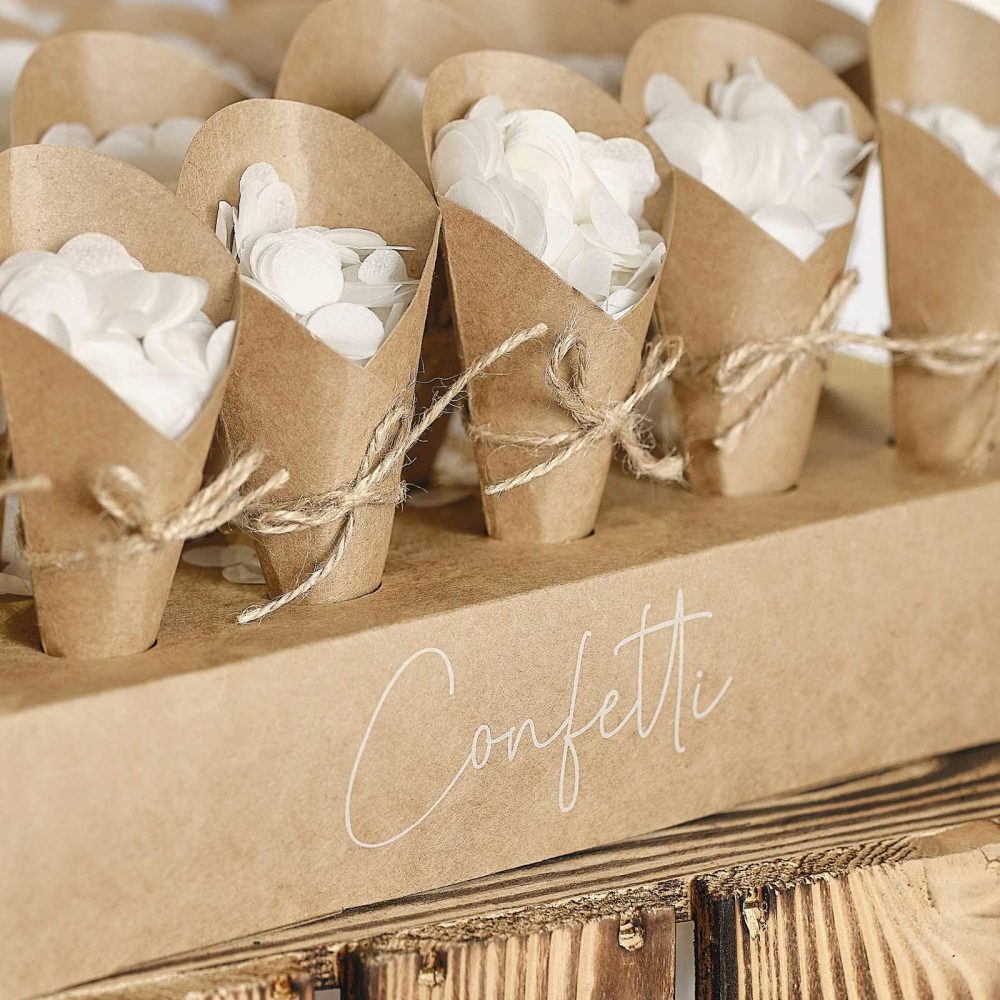 Wedding Table Confetti |   Wedding Confetti Cone Holder With 24 Cones And Confetti Wedding Table Confetti Wedding Table Confetti