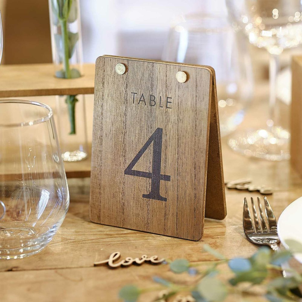 Wedding Table Numbers |   Wooden Tent Table Numbers Wedding Table Decorations Wedding Table Numbers