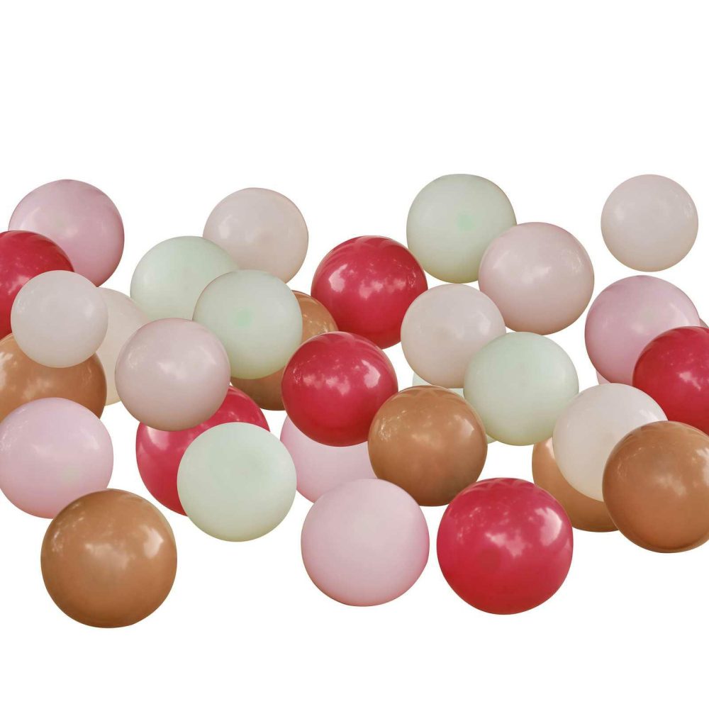 Balloon Packs |   Nude, Red, Green & Brown Farm Balloon Mosaic Balloon Pack Balloon Packs Balloon Packs