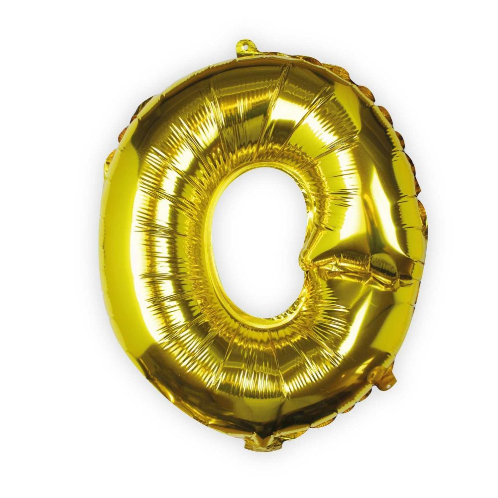 Foil Balloons |   Gold Foil Letter O Balloon Balloons Foil Balloons