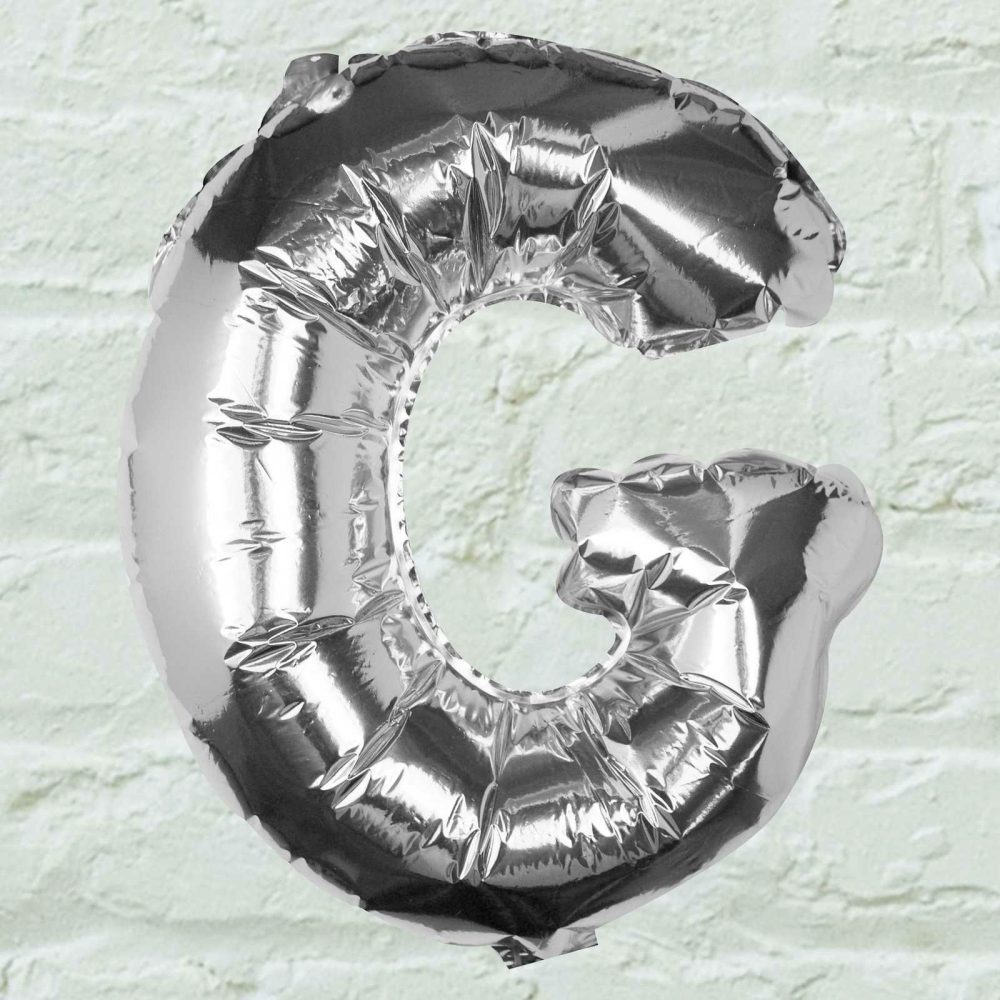 Foil Balloons |   Silver Foil Letter G Balloon Balloons Foil Balloons