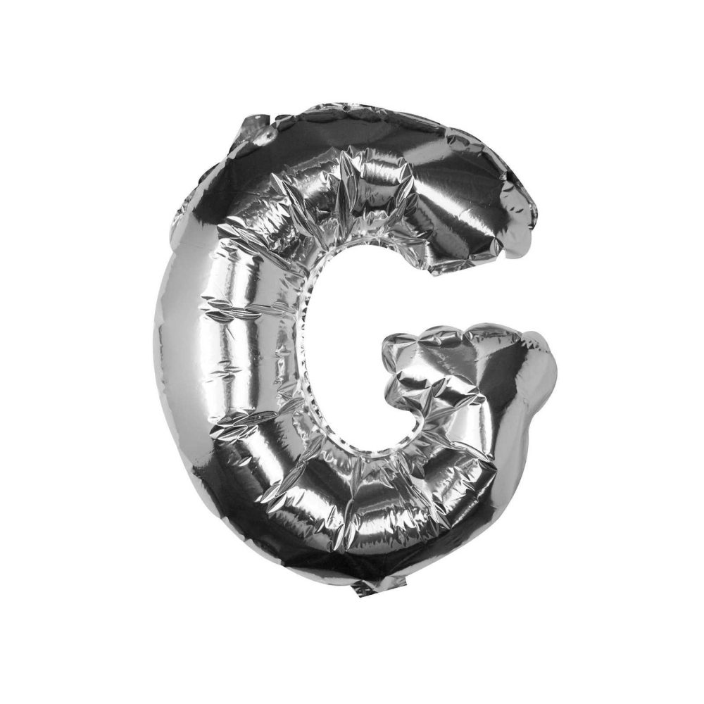 Foil Balloons |   Silver Foil Letter G Balloon Balloons Foil Balloons