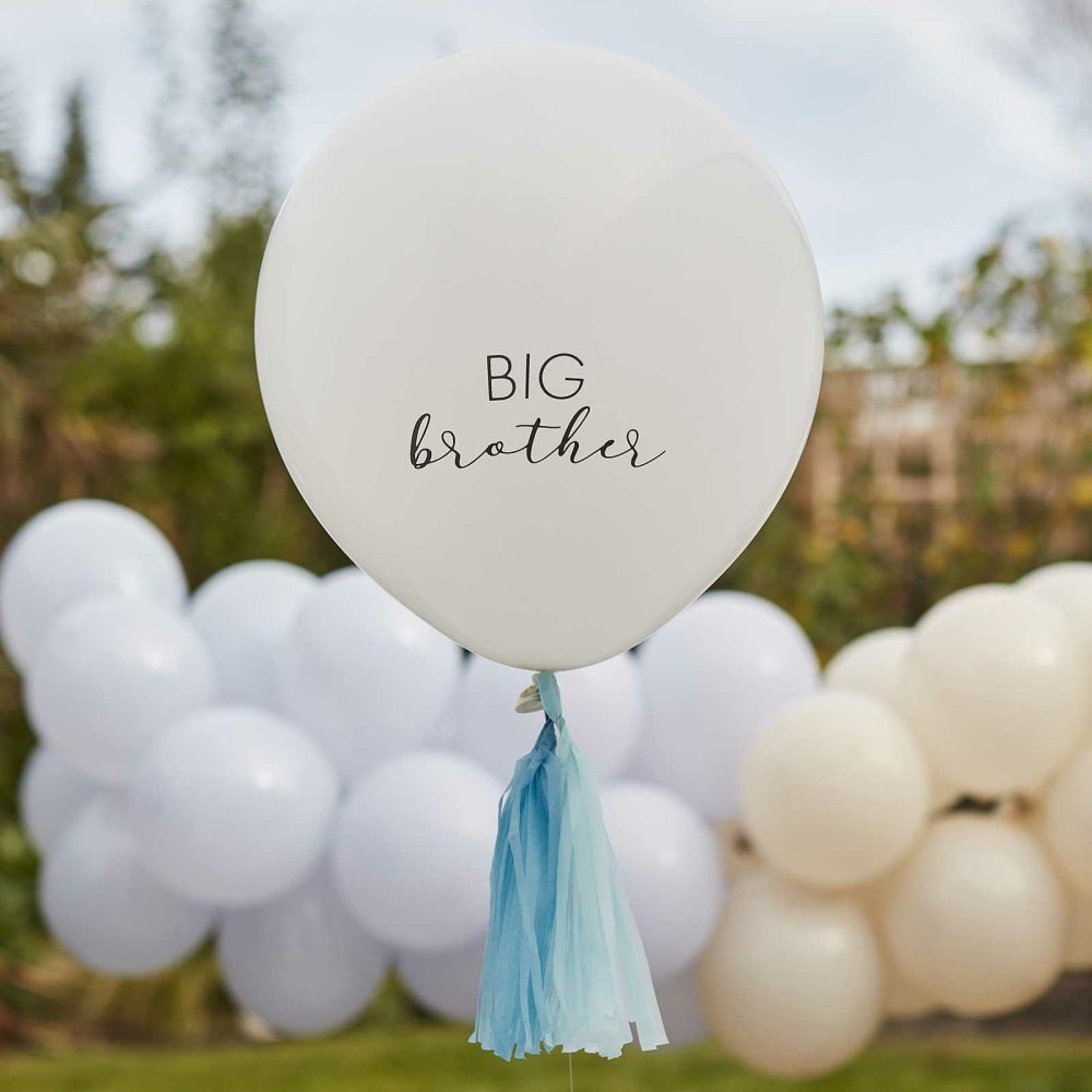 Helium Balloons |   Big Brother Balloon With Blue Tassels Balloons Helium Balloons