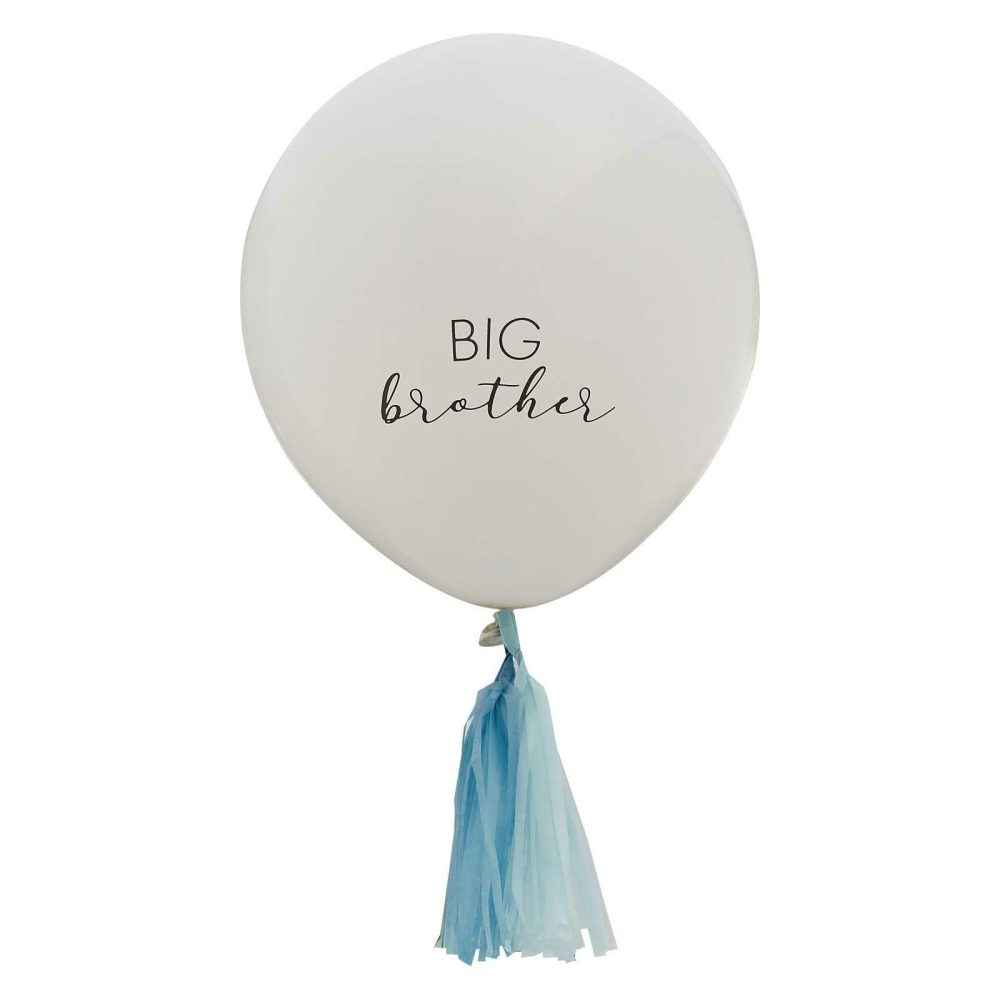 Helium Balloons |   Big Brother Balloon With Blue Tassels Balloons Helium Balloons