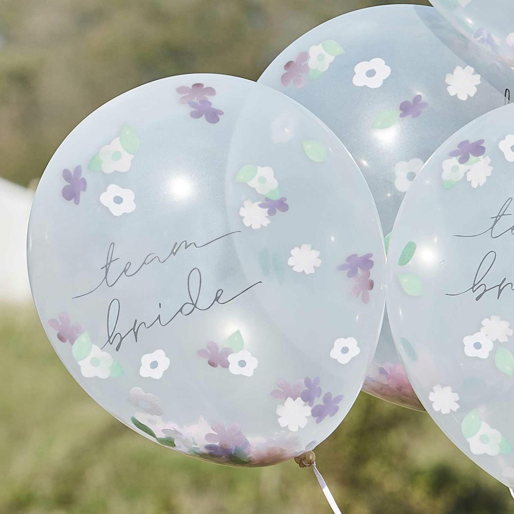 Helium Balloons |   Boho Floral Confetti Bachelorette Party Balloons Balloons Confetti Balloons