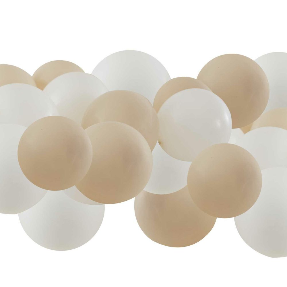 Latex Balloons |   Nude & White Balloon Mosaic Balloon Pack Balloon Packs Balloon Packs