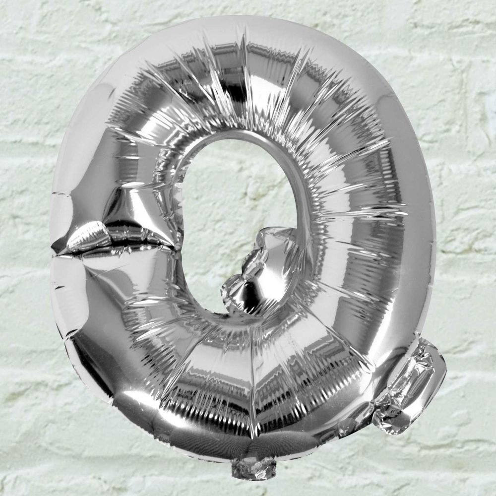 Letter Balloons |   Silver Foil Letter Q Balloon Balloons Foil Balloons