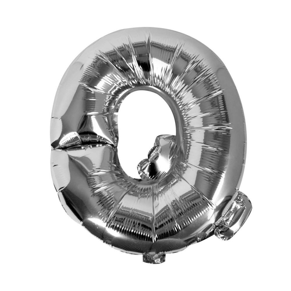 Letter Balloons |   Silver Foil Letter Q Balloon Balloons Foil Balloons