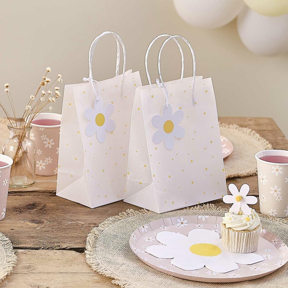 Party Bags & Boxes |   Daisy Print Vellum Party Bags Party Accessories Party Bags & Boxes