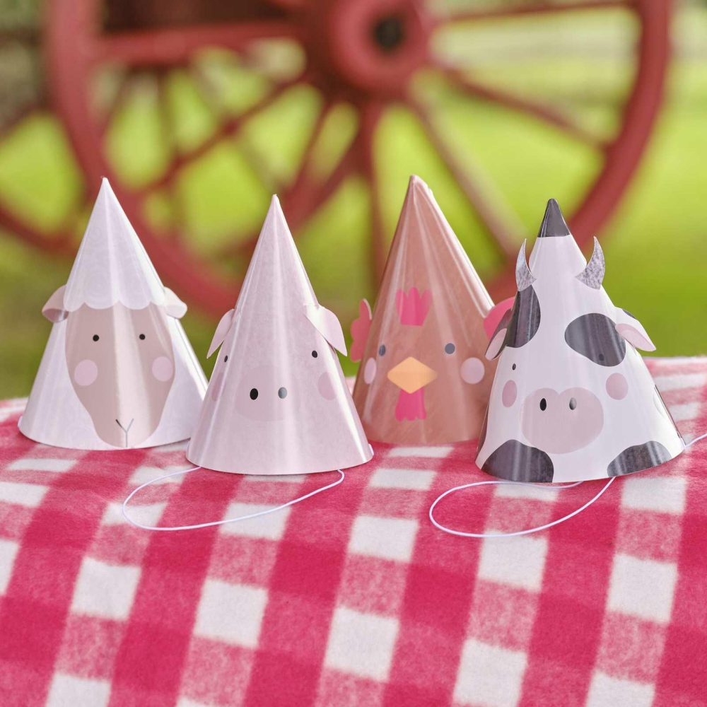 Party Hats, Sashes & Dress Up |   Farm Animal Party Hats Party Accessories Party Hats, Sashes & Dress Up