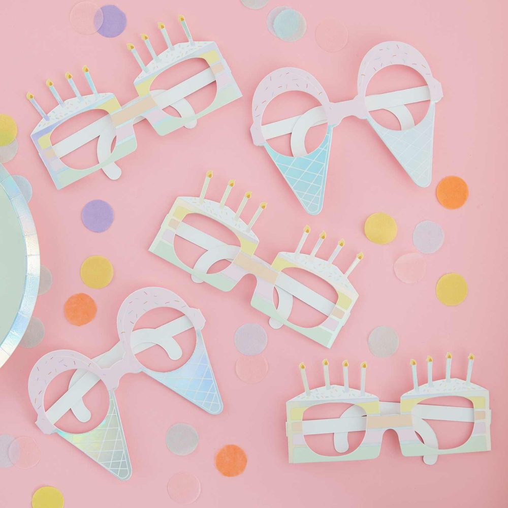 Photobooth & Games |   Birthday Fun Glasses – Pastel Party Party Accessories Photobooth & Games