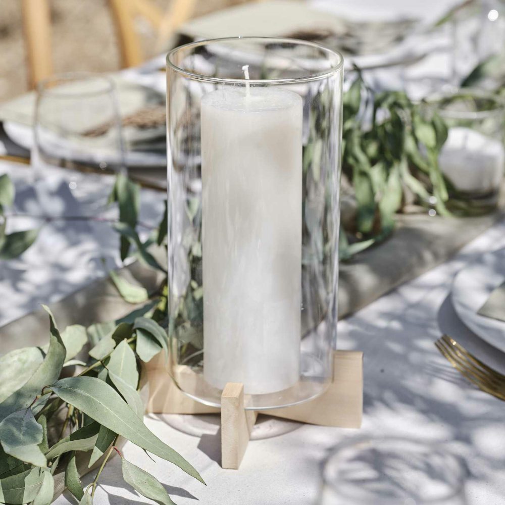 Candles And Candle Holders |   Glass And Wood Candle Holder Candles And Candle Holders Candles And Candle Holders